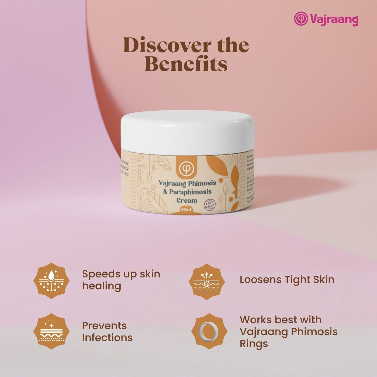 Vajraang Phimosis & Paraphimosis™ cream – Fast results – 60g
