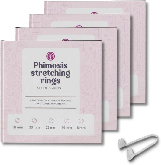 Phimosis Stretching Rings Set – 20-Piece Pain-Free Solution for Gentle Skin Stretching | Safe, Non-Invasive Treatment at Home