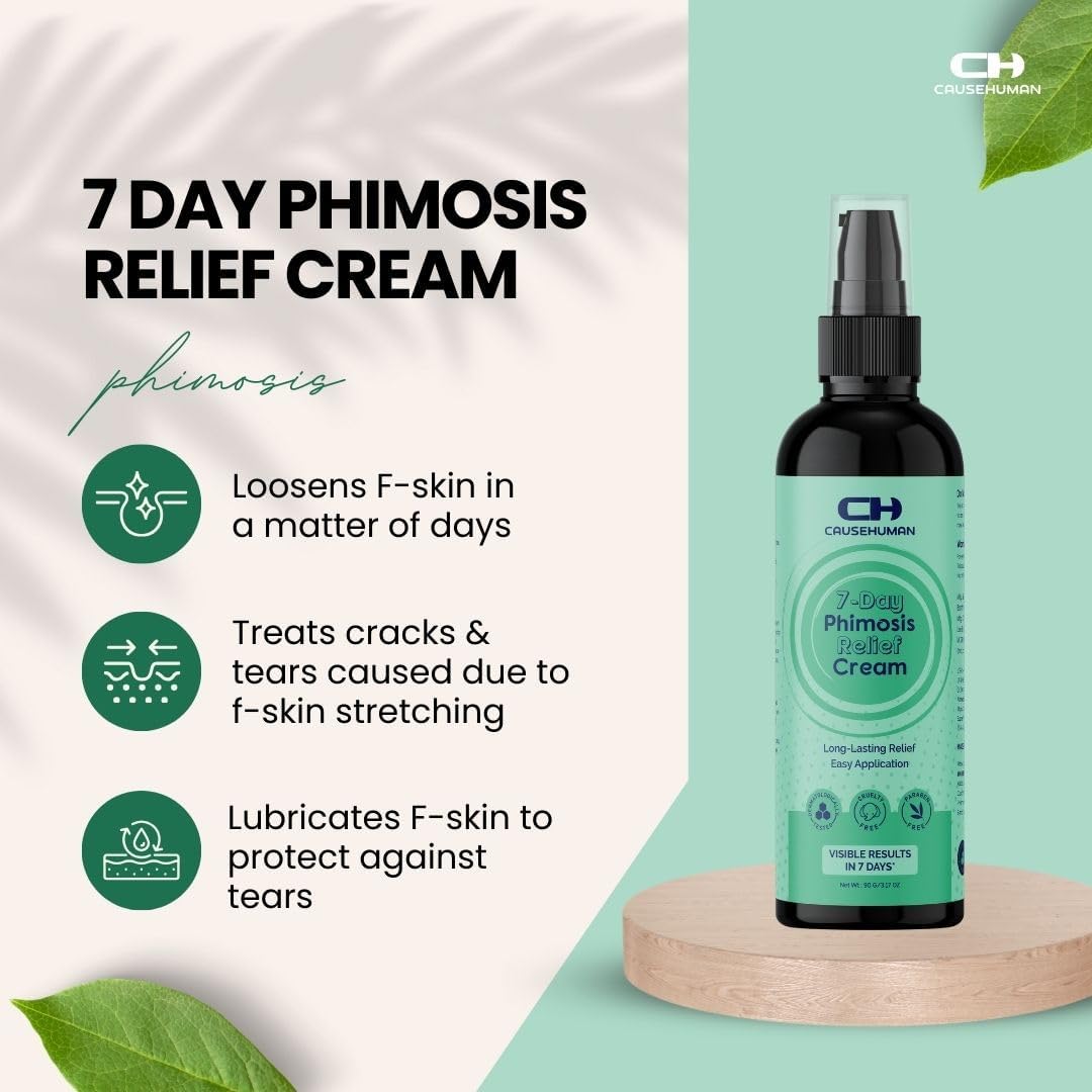7-Day Phimosis Cream | Steroid-Free Treatment for Fast Relief at Home | Visible Results in 7 Days* | 90g