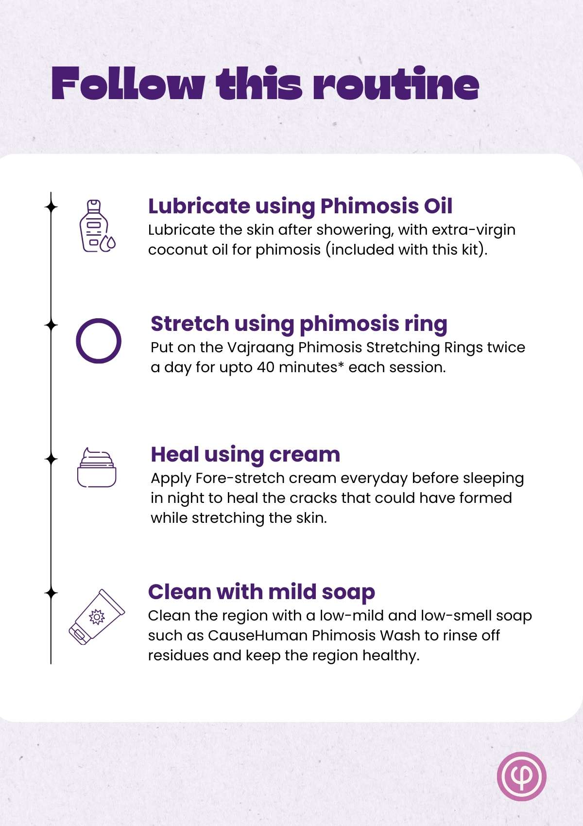 Phimosis Stretching Rings (20 Rings set) With fore-stretch phimosis cream, Extra virgin coconut oil, Ring removal tool and ‘How to use’ booklet