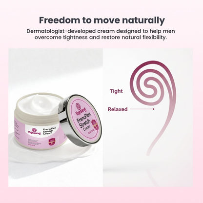 FrenuFlex™  Stretch Cream for Men (50g) – Quick Relief in 15 Days | Long-Lasting Supply | Softens Tight Skin & Improves Flexibility