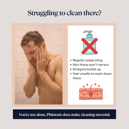 PhimoTwinCare – Penile Heal™ Cream (100g) & Phimosis Wash for Men (100ml) | Daily Use Combo | Made for Phimosis